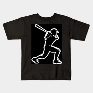 Baseball player with bat Kids T-Shirt